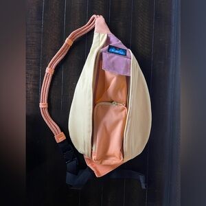 Kavu Crossbody Bag in Orange and Cream